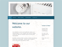 Tablet Screenshot of centralcoastheating.com
